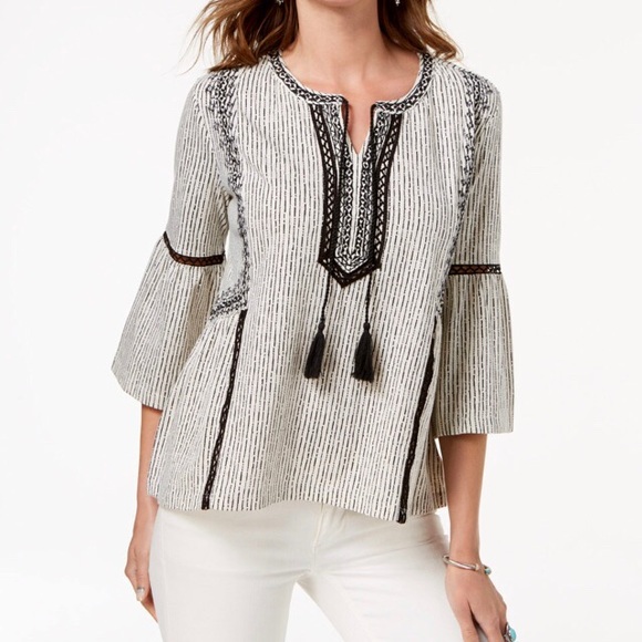 Style & Co. Tops - 🎉HOST PICK🎉Style & Co Petite Printed Peasant Top
